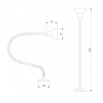 Схема с размерами Elektrostandard a023769