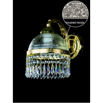 Бра Artglass KARAT I. NICKEL CE, 1xE14x60W, никель, прозрачный с никелем, никель с прозрачным, прозрачный, металл, стекло с металлом, хрусталь Artglass Crystal Exclusive