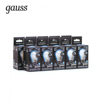 Филаментная светодиодная лампа Gauss 102202210-D груша E27 10W, 4100K (холодный) CRI>90 185-265V, диммируемая, гарантия 3 года - миниатюра 3