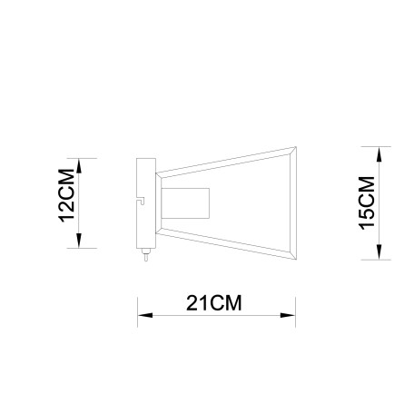 Схема с размерами Arte Lamp A8030AP-1WH