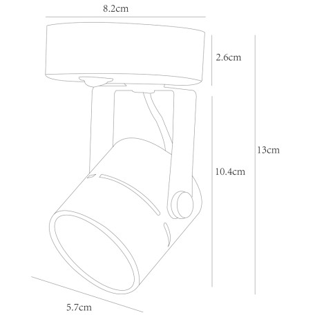 Схема с размерами Arte Lamp A1311AP-1BK