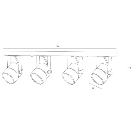 Схема с размерами Arte Lamp A1311PL-4BK