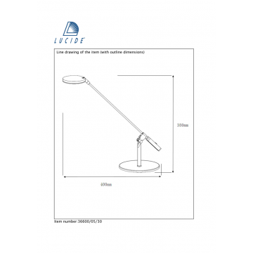 Схема с размерами Lucide 36600/05/30