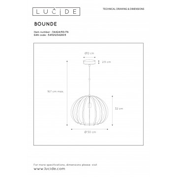 Схема с размерами Lucide 34424/50/76