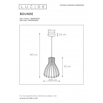 Схема с размерами Lucide 34425/35/76