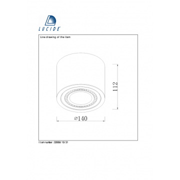 Схема с размерами Lucide 33956/15/31