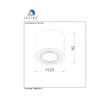 Схема с размерами Lucide 33956/05/31