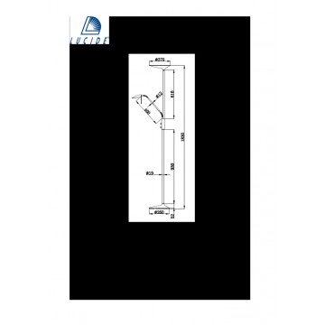 Светодиодный торшер Lucide Kobe-LED 34728/23/12, LED 23W, 3000K (теплый), матовый хром, металл, стекло - миниатюра 2