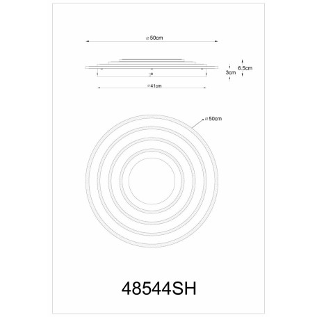 Схема с размерами Globo 48544SH