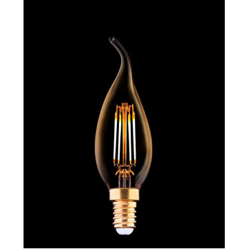 Филаментная светодиодная лампа Nowodvorski Vintage Bulb LED 9793 свеча на ветру E27 4W, 2200K (теплый) CRI80 220V, гарантия 1,5 года