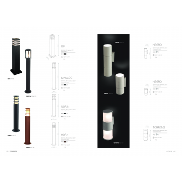 Садово-парковый светильник Nowodvorski Horn 4906, IP44, 1xE27x20W, коричневый, металл, металл со стеклом - миниатюра 2