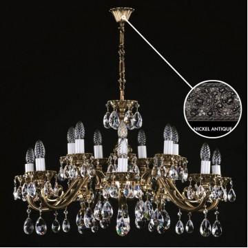 Подвесная люстра Artglass VIKTORIE NICKEL ANTIQUE CE, 16xE14x40W