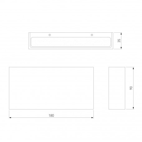 Схема с размерами Elektrostandard a040255