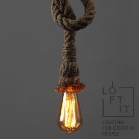 Подвесной светильник Loft It Rope LOFT1174 E14, 1xE14x60W, коричневый, канат - миниатюра 2