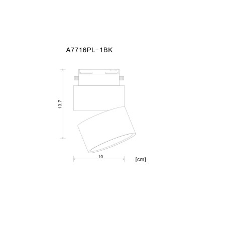 Схема с размерами Arte Lamp A7716PL-1BK