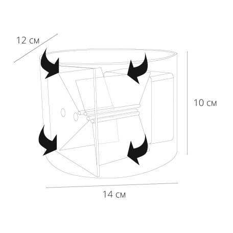 Схема с размерами Arte Lamp A1415AL-1BK