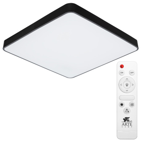 Потолочный светодиодный светильник с пультом ДУ Arte Lamp Scena A2669PL-1BK, LED 100W 2700-4500K 10000lm CRI≥80