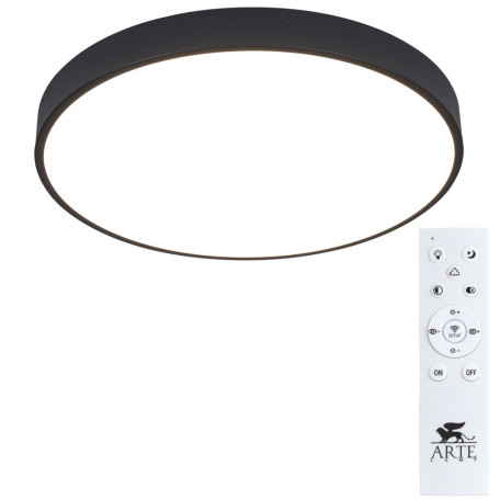 Потолочный светодиодный светильник с пультом ДУ Arte Lamp Arena A2672PL-1BK, LED 70W 2700-4500K 6900lm CRI≥80