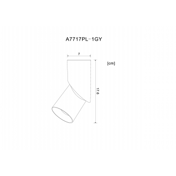 Схема с размерами Arte Lamp A7717PL-1GY