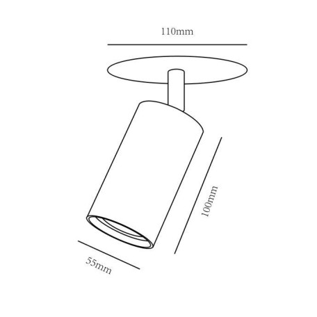 Схема с размерами Arte Lamp A3214PL-1BK