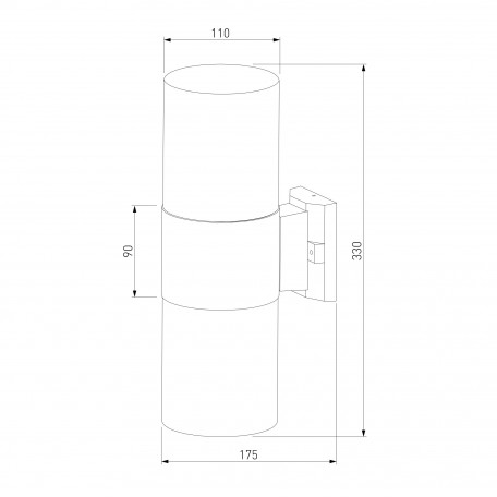 Схема с размерами Elektrostandard a055636