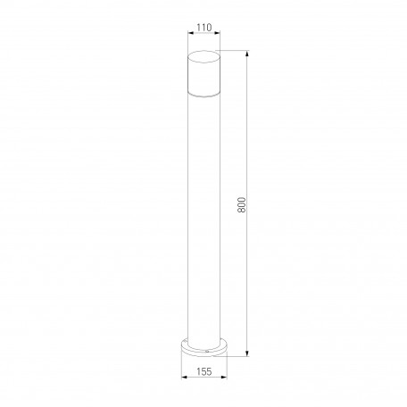 Схема с размерами Elektrostandard a055638