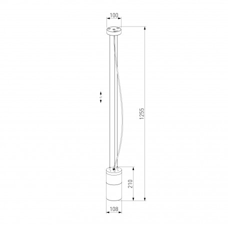 Схема с размерами Elektrostandard a055634