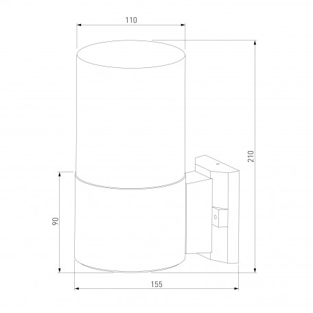 Схема с размерами Elektrostandard a055630