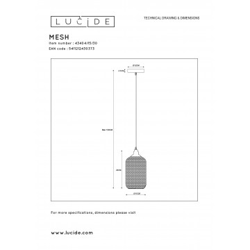 Схема с размерами Lucide 43404/15/30