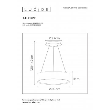 Схема с размерами Lucide 46400/42/31