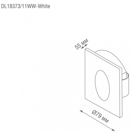 Схема с размерами Donolux DL18373/11WW-White