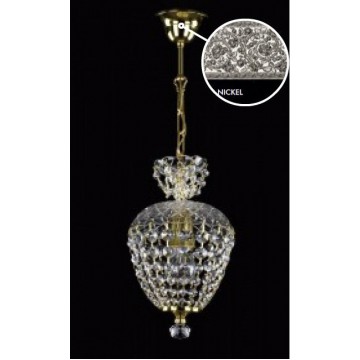 Подвесной светильник Artglass VIVIEN I. CHAIN NICKEL CE, 1xE14x60W