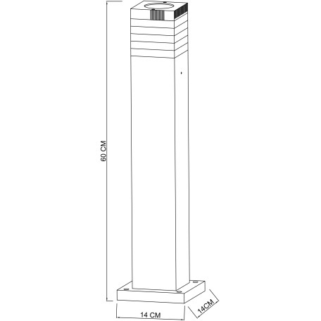 Схема с размерами Arte Lamp A4421PA-1BK