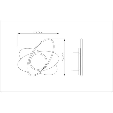 Схема с размерами Arte Lamp A2605AP-7BK