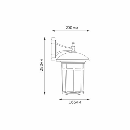 Схема с размерами Elektrostandard a043644