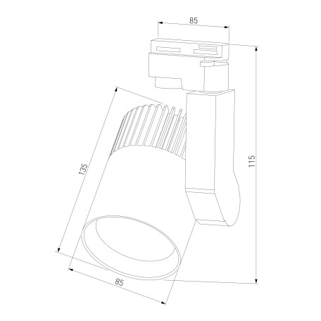 Схема с размерами Elektrostandard a044429