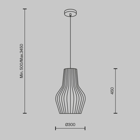 Схема с размерами Maytoni MOD191PL-01W1