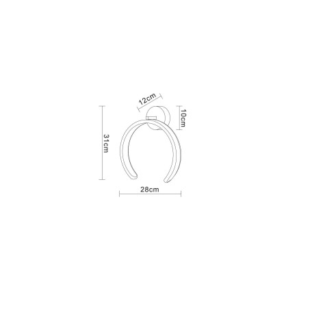 Схема с размерами Arte Lamp A4050AP-1SG