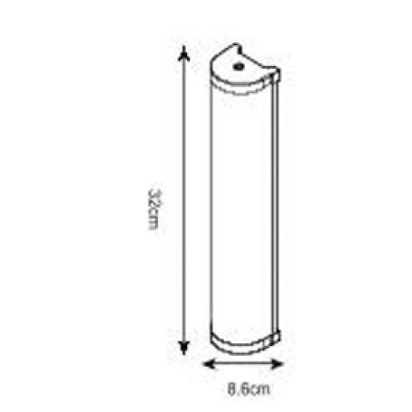 Схема с размерами Arte Lamp A5210AP-2AB