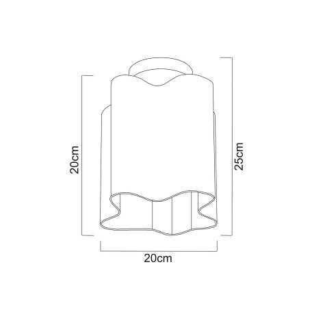 Схема с размерами Arte Lamp A3459PL-1AB