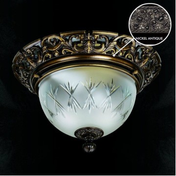 Потолочный светильник Artglass LEA I. NICKEL ANTIQUE, 1xE14x60W