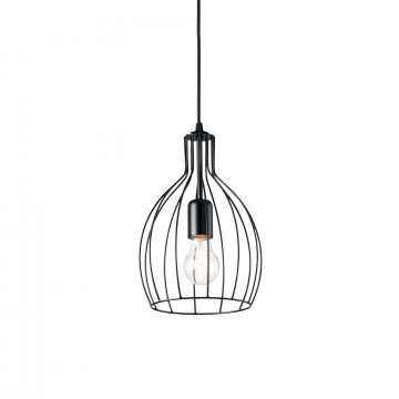 Подвесной светильник Ideal Lux AMPOLLA-2 SP1 NERO 148151, 1xE27x60W