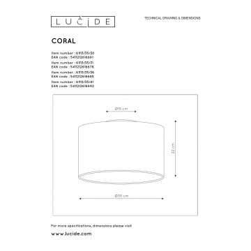 Схема с размерами Lucide 61113/35/30