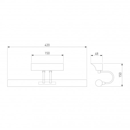 Схема с размерами Elektrostandard a040957