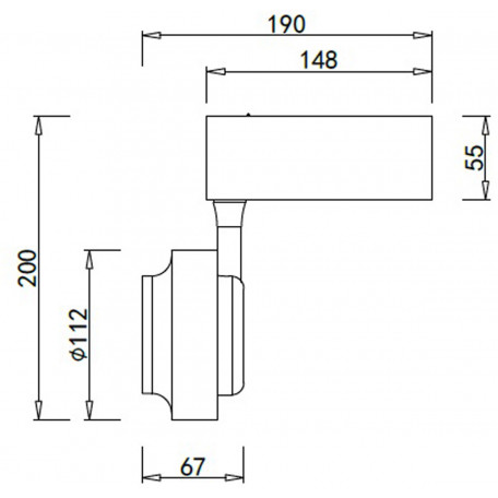 Схема с размерами Donolux DL18784/01M Black