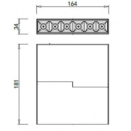 Схема с размерами Donolux DL18786/06M White