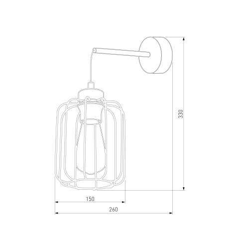 Схема с размерами TK Lighting 4742 Galaxy New