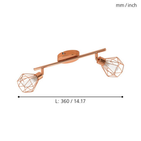 Схема с размерами Eglo 95546