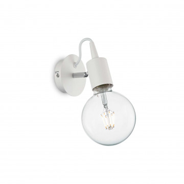 Бра Ideal Lux EDISON AP1 BIANCO 138374, 1xE27x60W, белый, металл