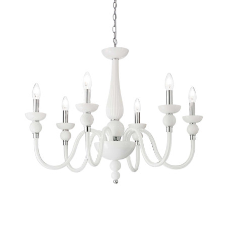 Подвесная люстра Ideal Lux DOGE SP6 BIANCO 113678, 6xE14x40W